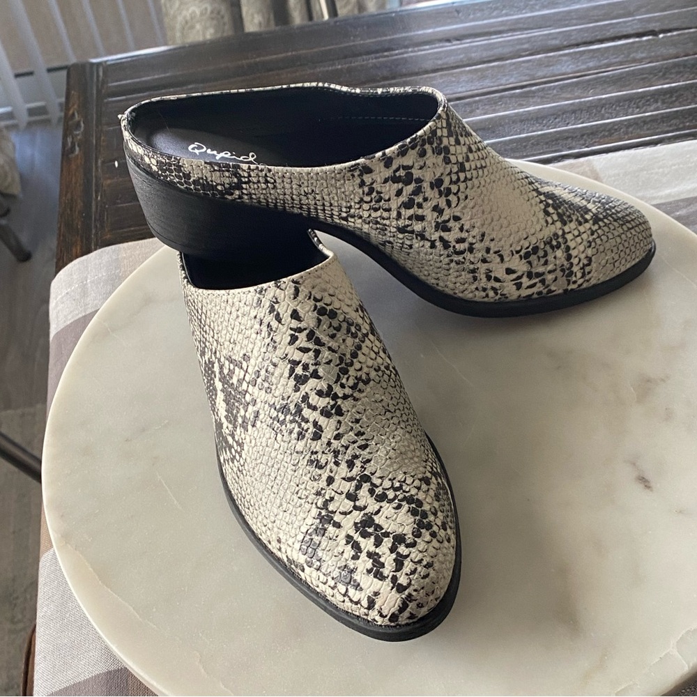 Qupid Snake Print Mule Clog New - image 1